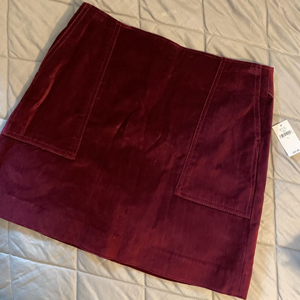 Gap Velvet Miniskirt